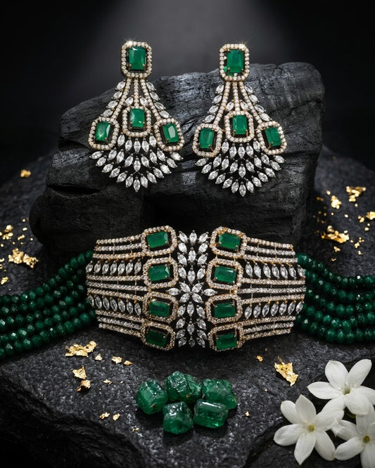 Green Lineana Choker Set