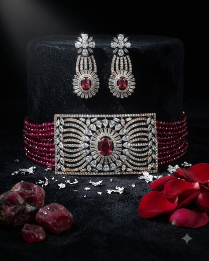 Pink Recta Choker Set