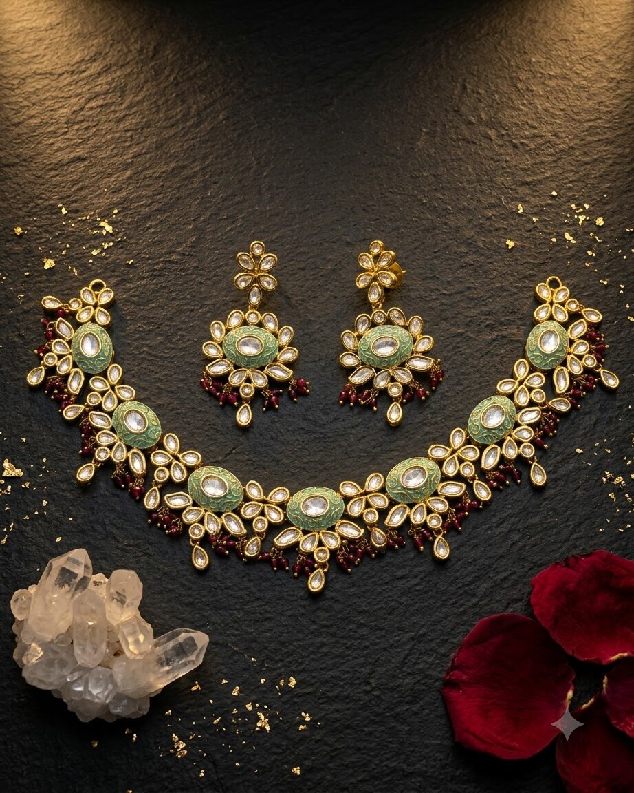 Kaneez Kundan Necklace Set