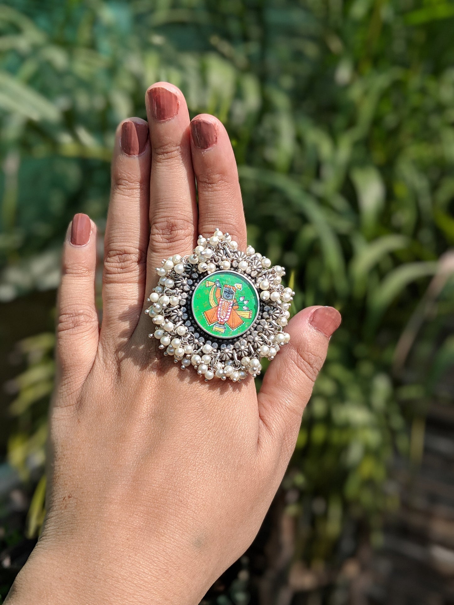 Handpainted Shreeji Ring