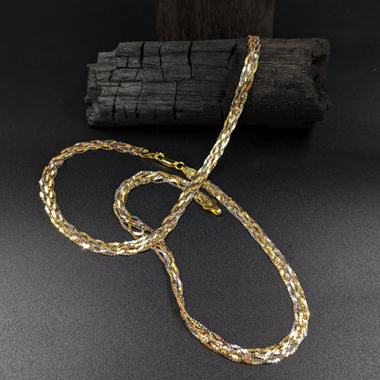 Italian Mesh Anklets - Rose Gold Silver