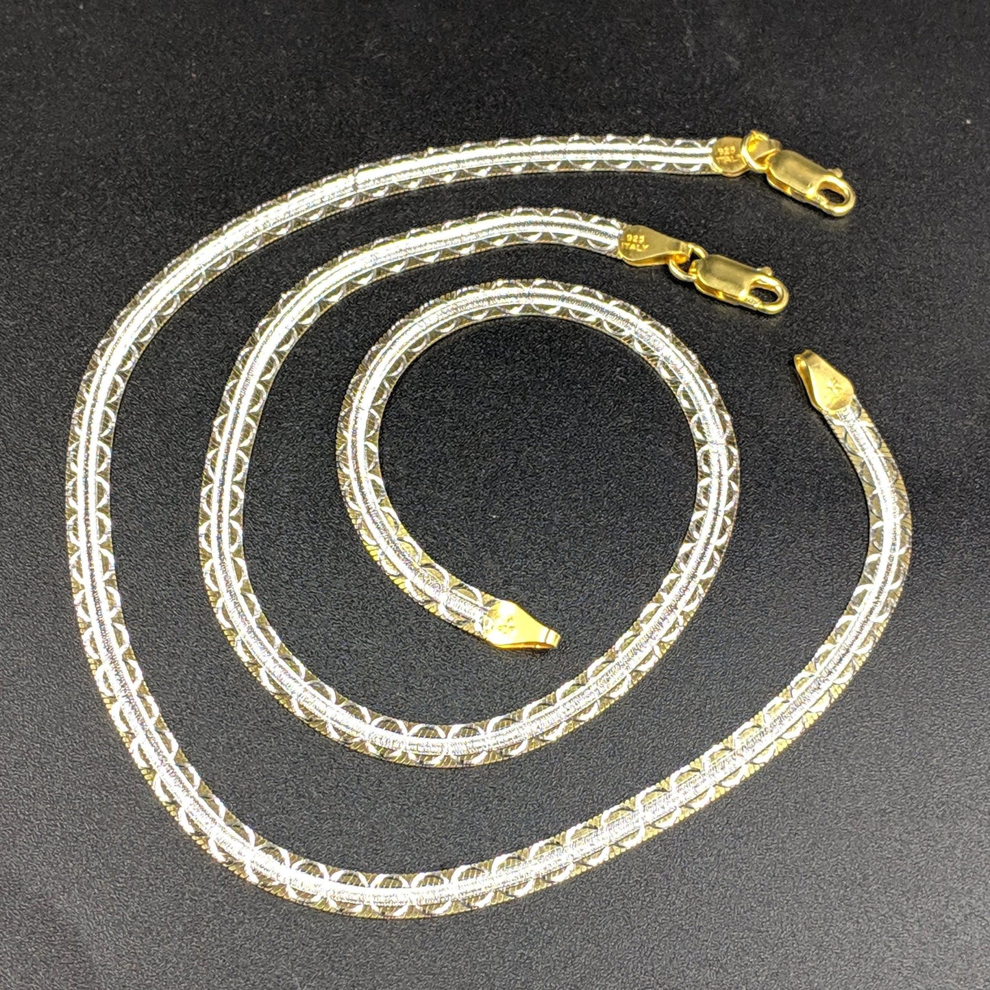 Italian Shining Sun Anklets - Gold Silver