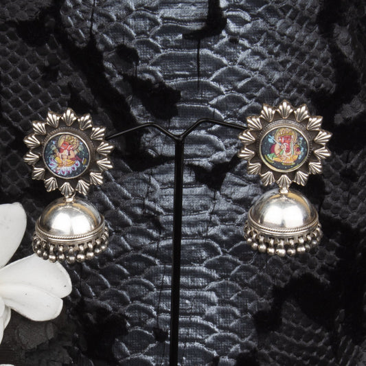 Jewels by Revlis Silver earrings, jhumkas