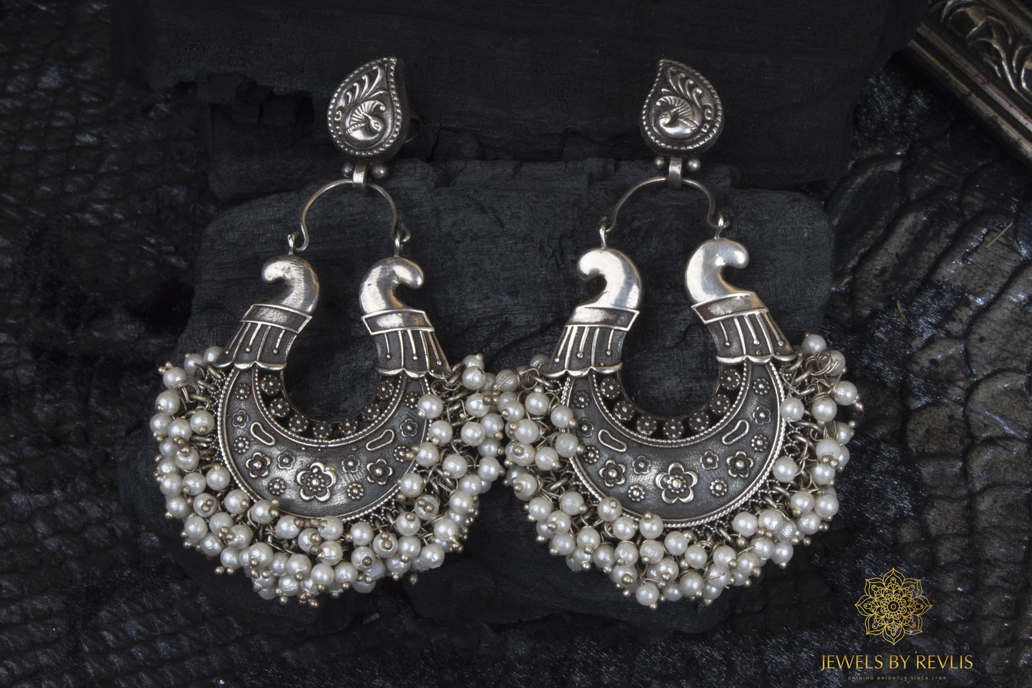 Jewels by Revlis Silver earrings, jhumkas