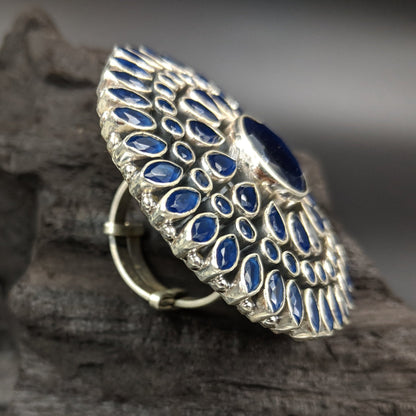 Blue Mandala Ring