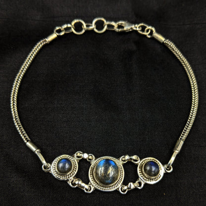 Bracelet Triple Circle - Moon Stone
