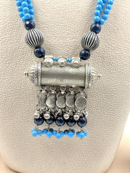 Padmini Damru Necklace with Earrings