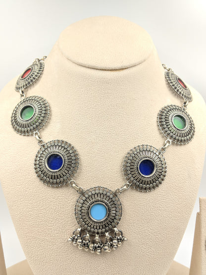 Shirisha Turquoise Jharokha Set with Earrings