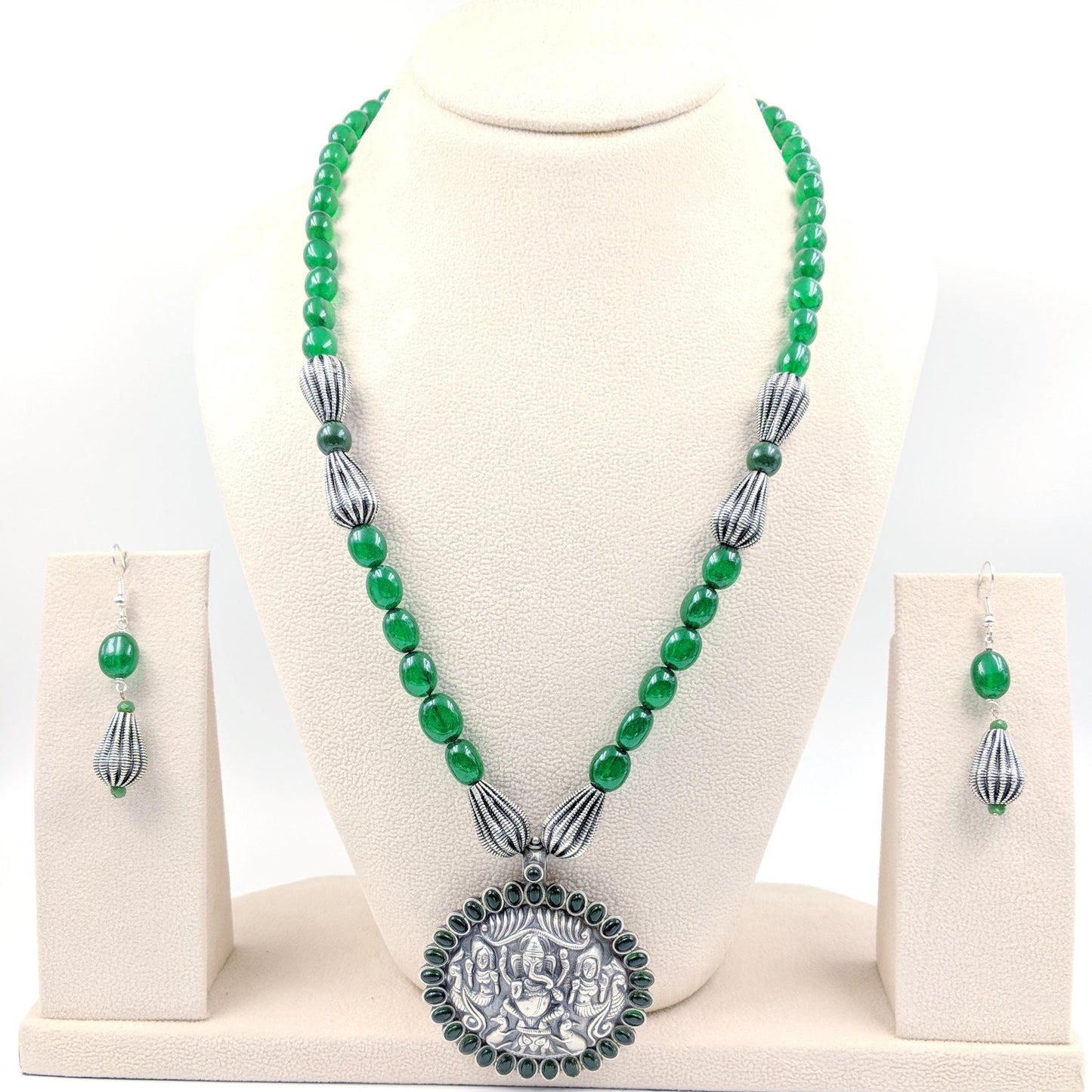Ashwathama Kamal Ganpati Necklace with Earring