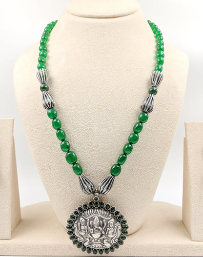 Ashwathama Kamal Ganpati Necklace with Earring