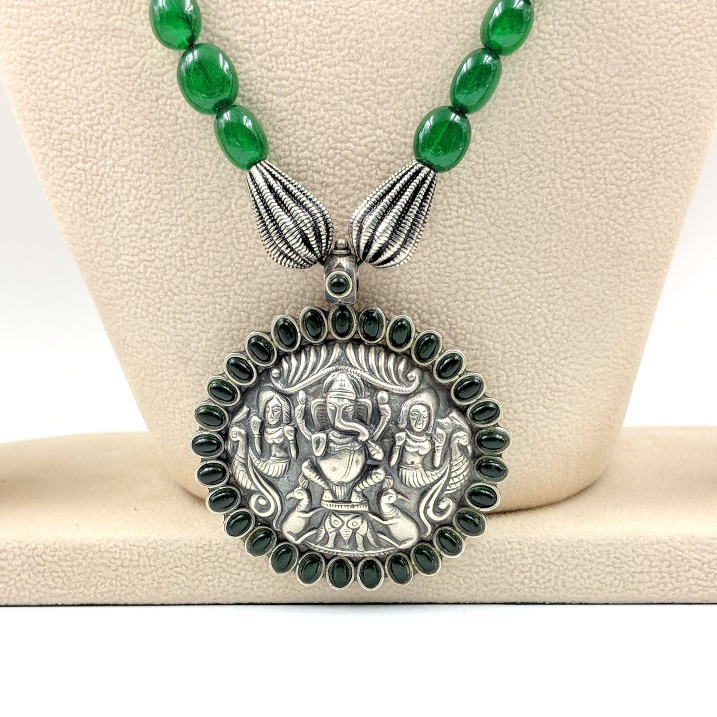 Ashwathama Kamal Ganpati Necklace with Earring