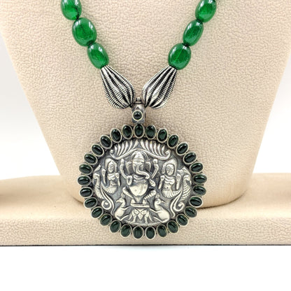 Ashwathama Kamal Ganpati Necklace with Earring