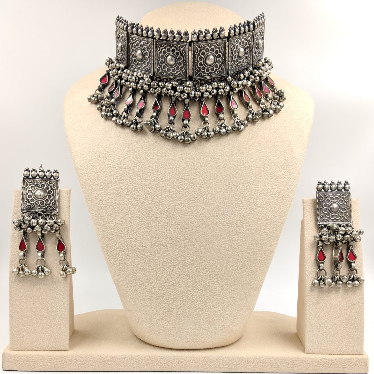 Shirisha Surya kiran - Red Choker with Earrings