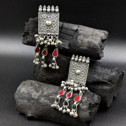 Shirisha Surya Kiran Red Earrings