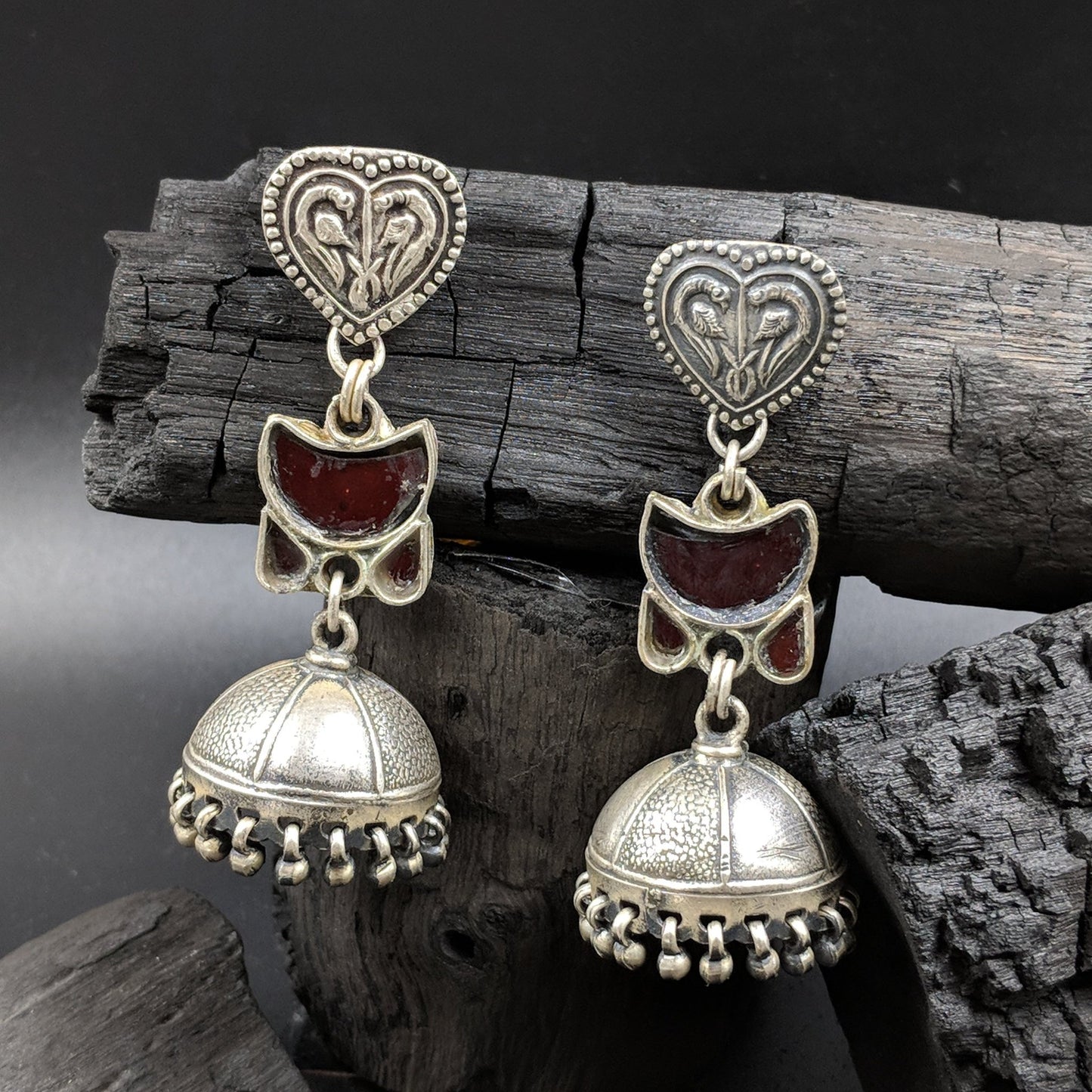 Shirisha Mayur Milan Lal Chatri Jhumka