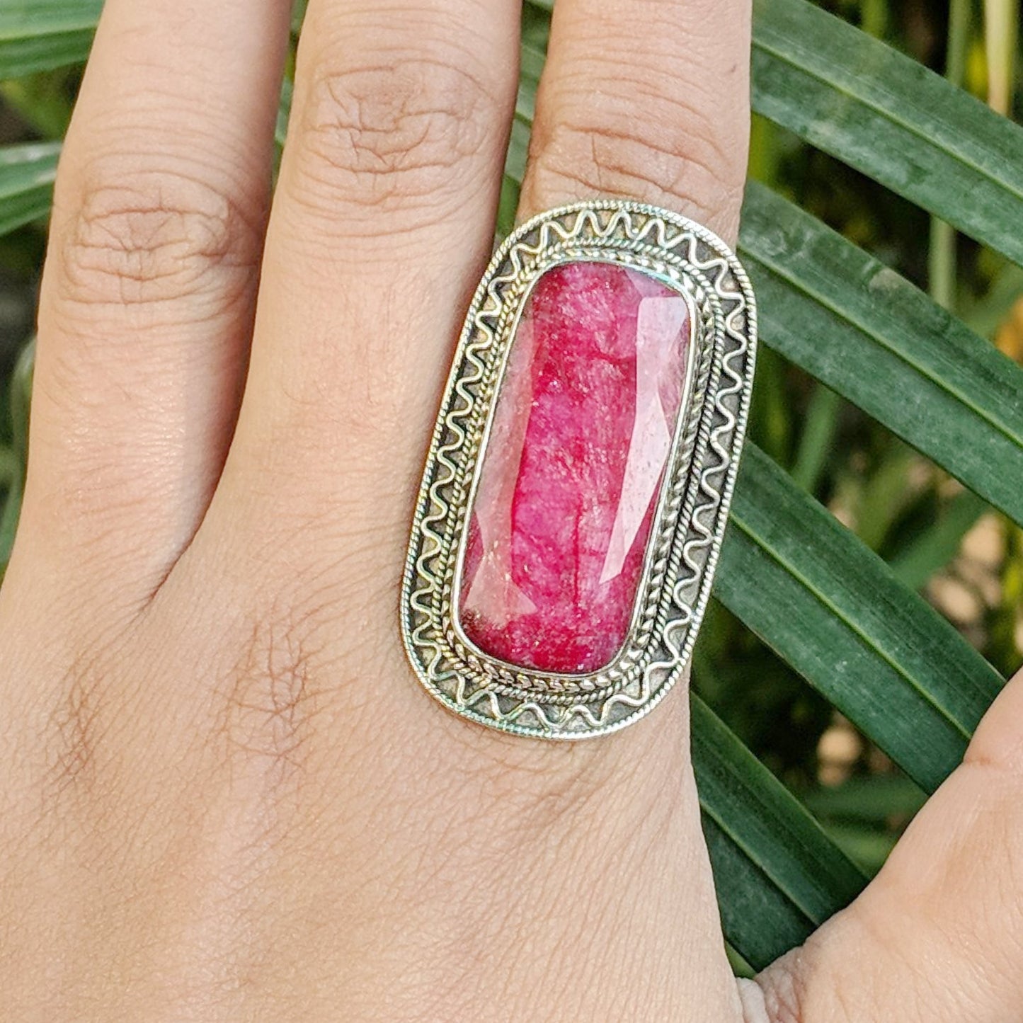 Padmini Wine Stone Ring