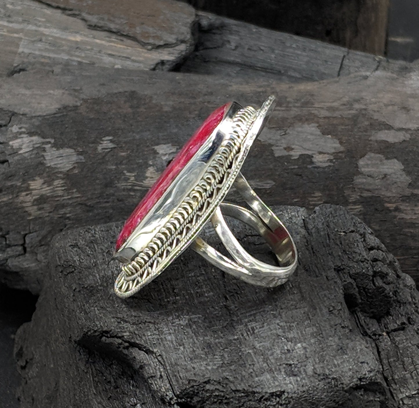 Padmini Wine Stone Ring