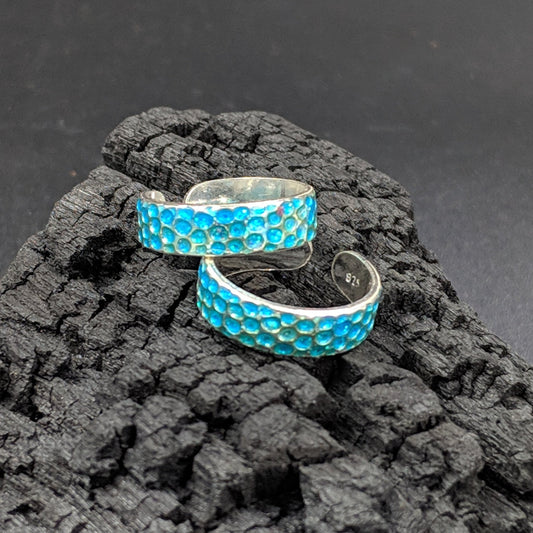 Sea Blue Rock Toe Ring