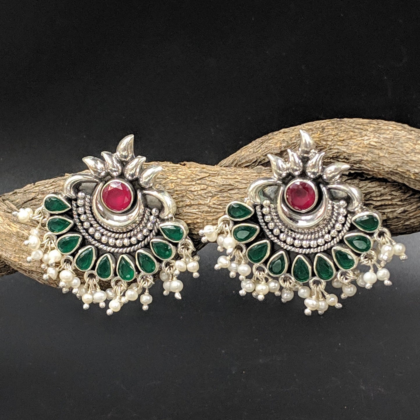 Sahasrara Earrings - Green