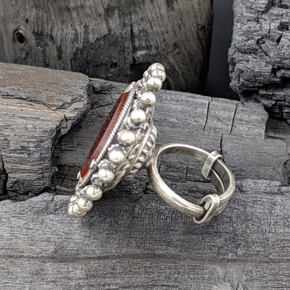 Padmini Sheesh Ring - Red
