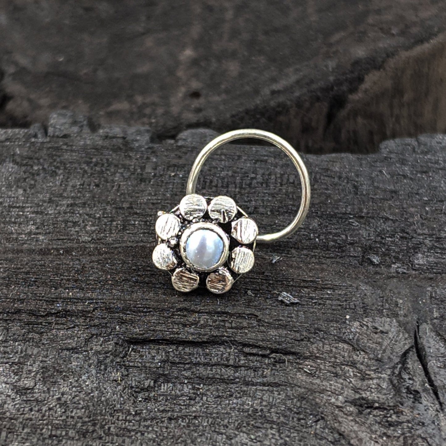 Pearl Flower Nose Pin