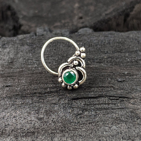 Green Classic Nose Pin