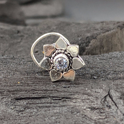 Shimmer Flower Nose Pin