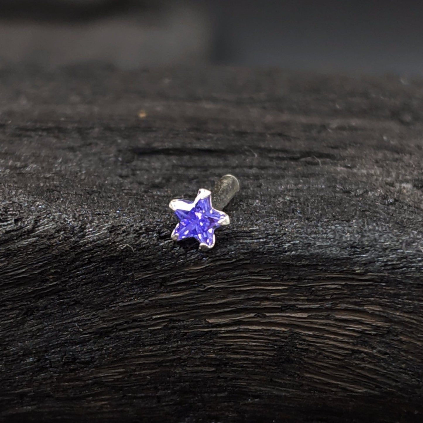 Star Purple Nose Pin