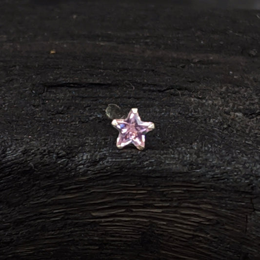 Star Pink Nose Pin