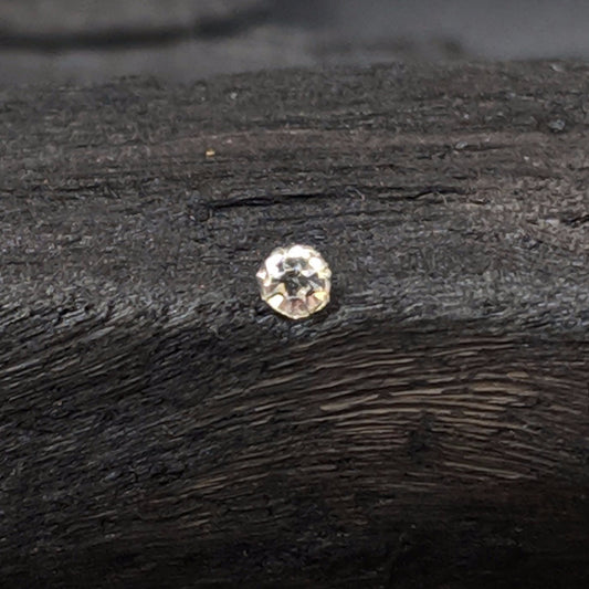 Circle White Nose Pin- Wired
