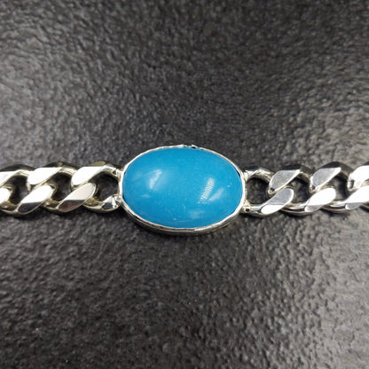 Men's Bracelet Turquoise - Thick Chain