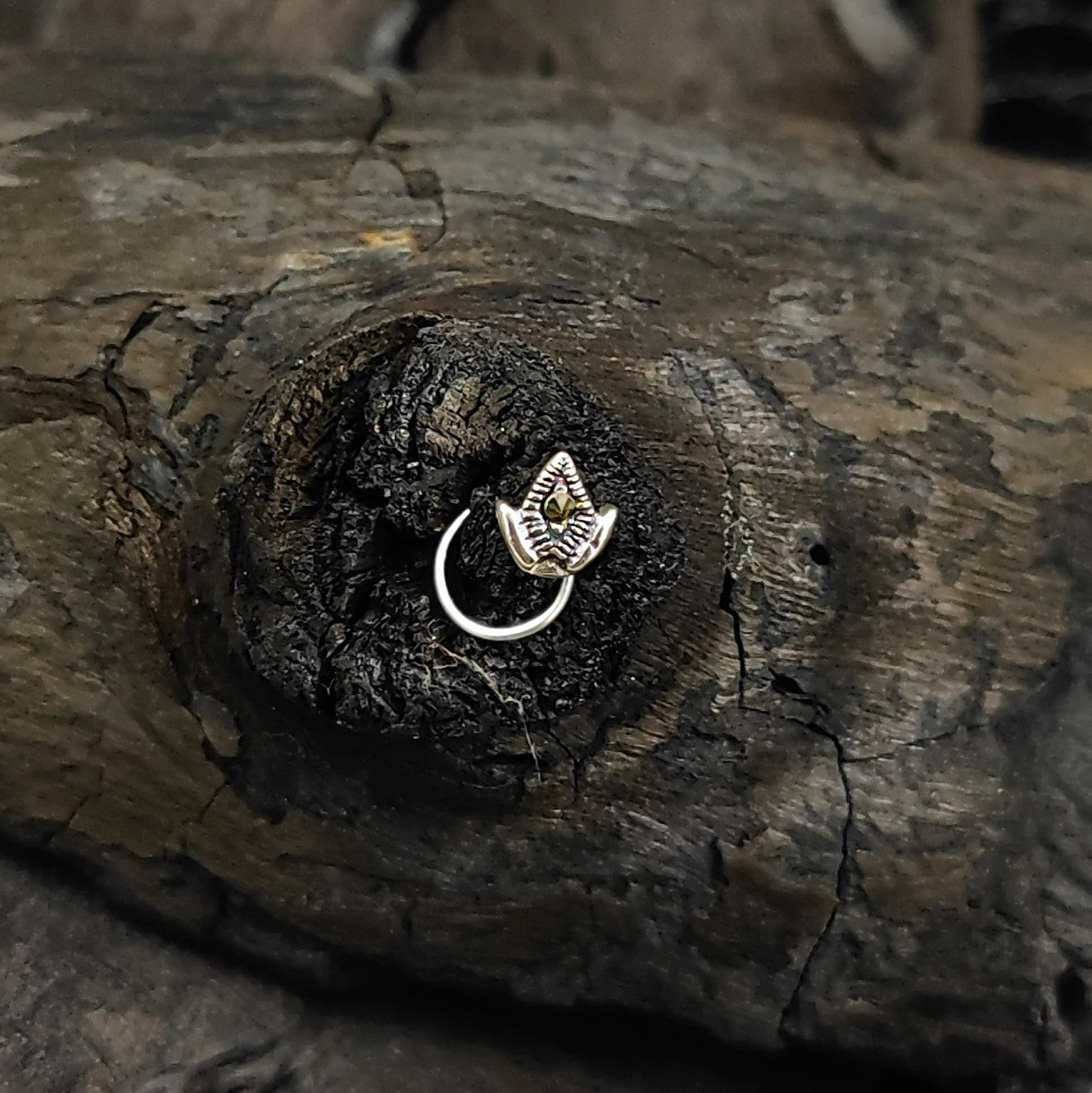 Silver Jewelry Nosepin by Jauhri Toe rings by Jauhri -marcasite bud nosepin - wired