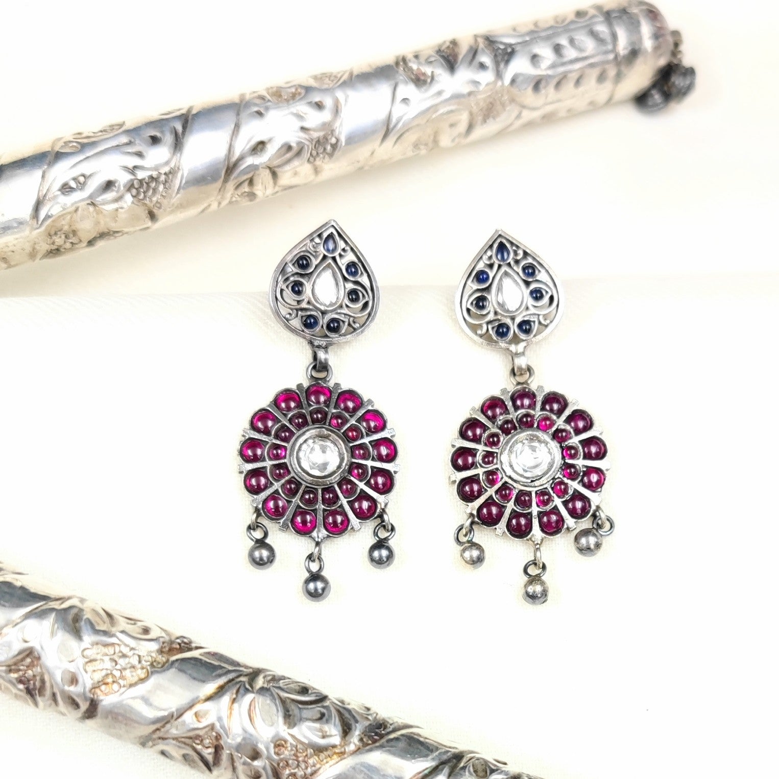 Silver Jewelry Earrings by Jauhri 92.5 Silver - Neel Mukul Earrings