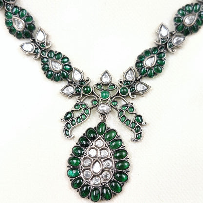 Pushpa Bel Necklace Set with Jhumka