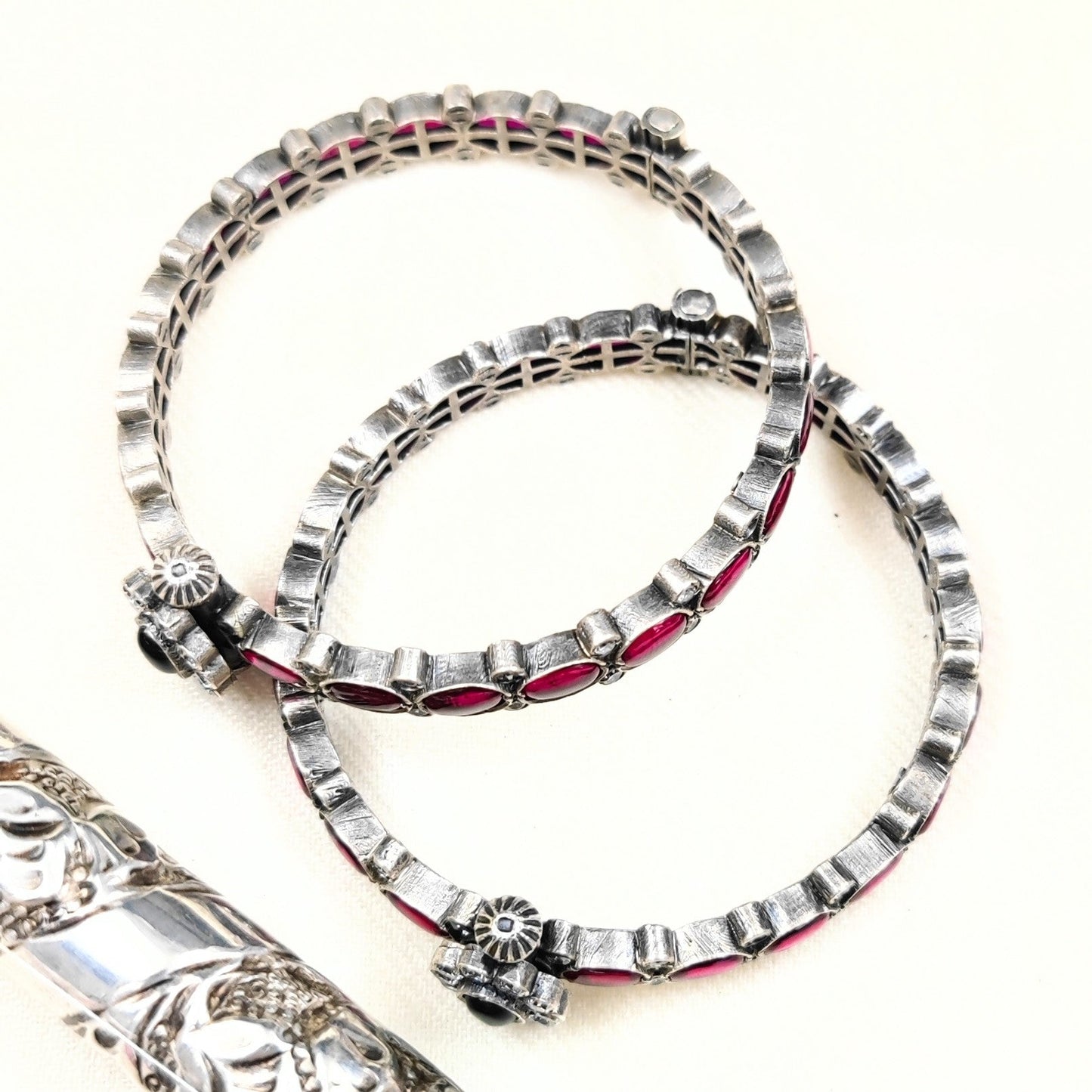 Pink Boondi Bangles