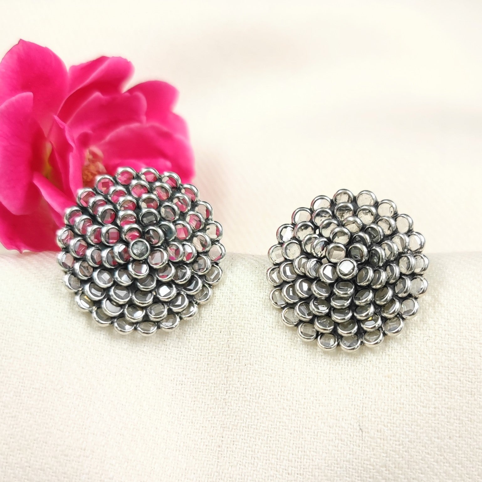 Silver Jewelry Earrings by Jauhri 92.5 Silver - Keshwa Studs