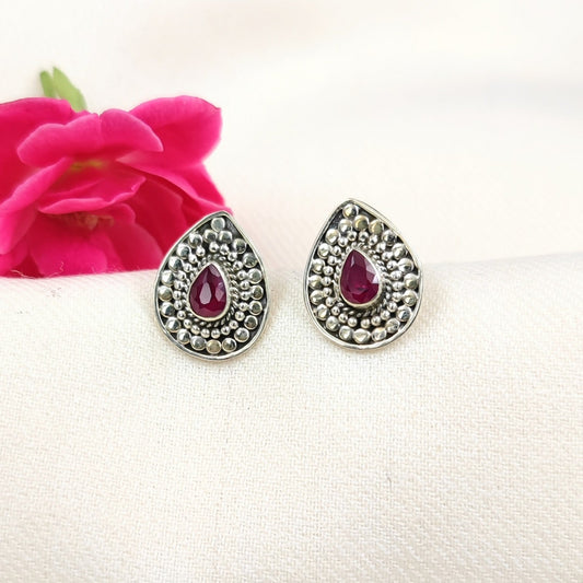 Silver Jewelry Earrings by Jauhri 92.5 Silver - Padma Patra Gulaab