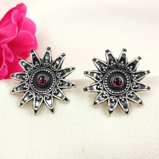 Silver Jewelry Earrings by Jauhri 92.5 Silver - Khul Pushp Studs