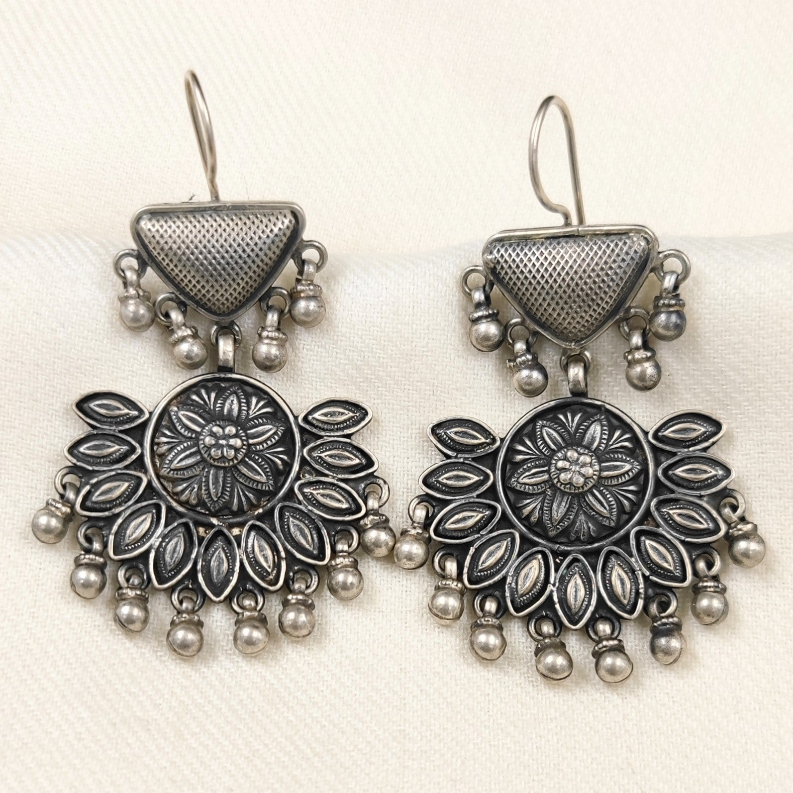 Silver Jewelry Earrings by Jauhri 92.5 Silver - Phulwari Earrings