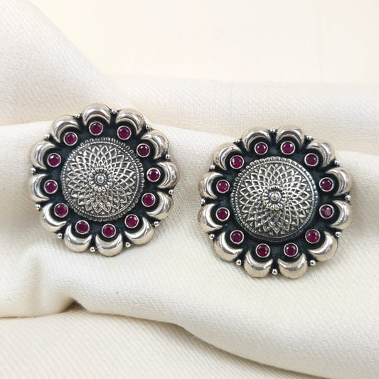 Silver Jewelry Earrings by Jauhri 92.5 Silver - Padma Kshatriya Gulaab