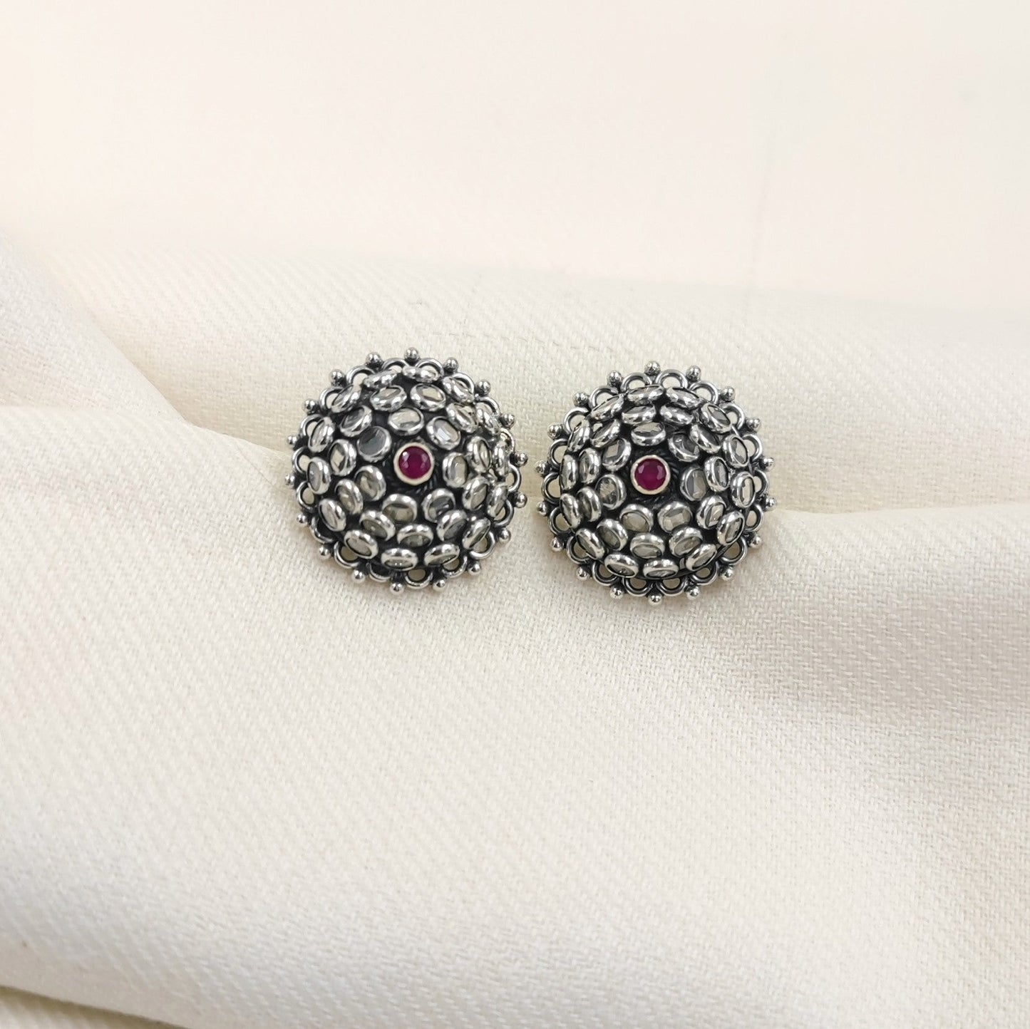 Silver Jewelry Earrings by Jauhri 92.5 Silver - Gulistan Studs
