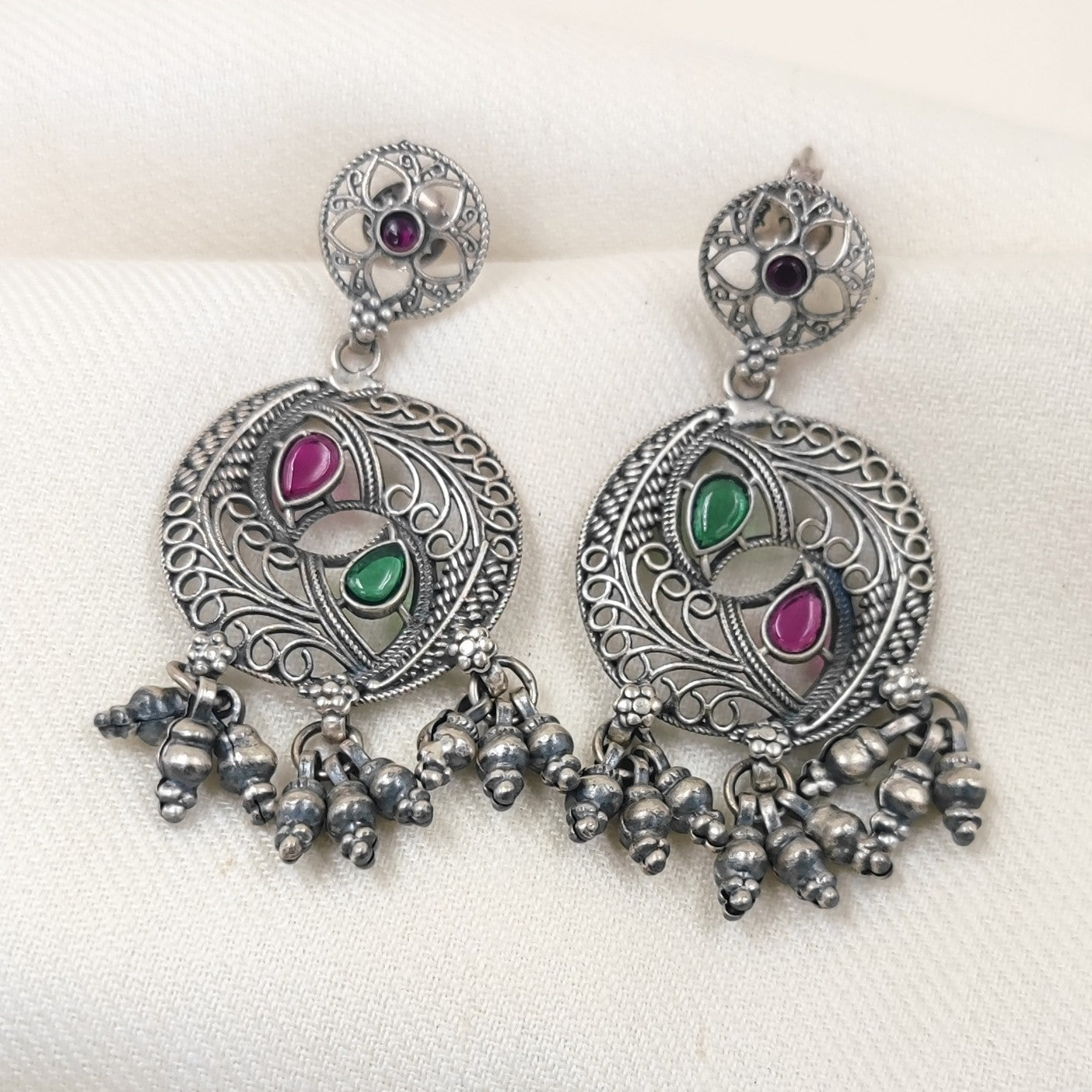 Silver Jewelry Earrings by Jauhri 92.5 Silver - Yin - Yang Earrings