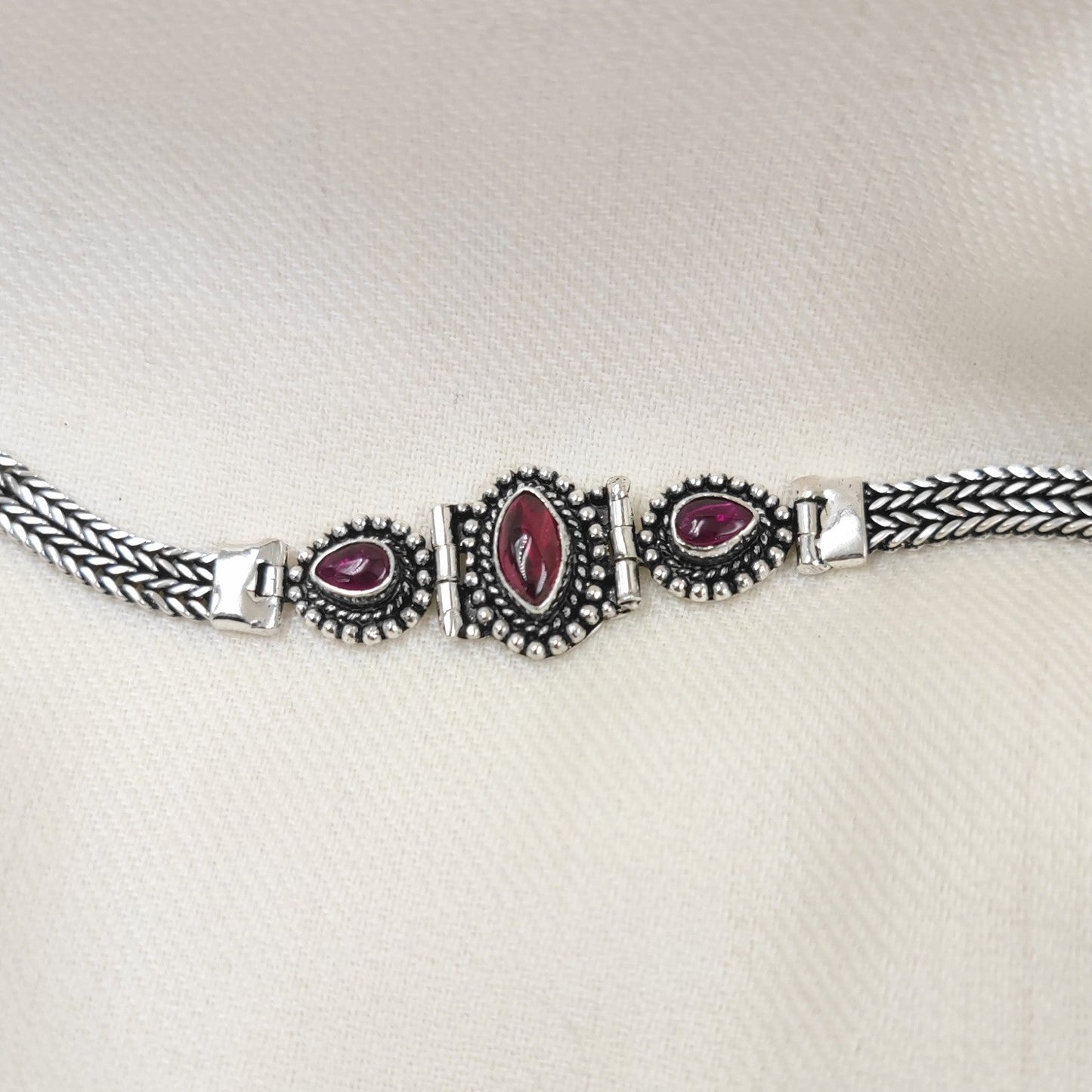 Silver Jewelry Bracelets by Jauhri 92.5 Silver - Padmini Patra Gulaab Bracelet