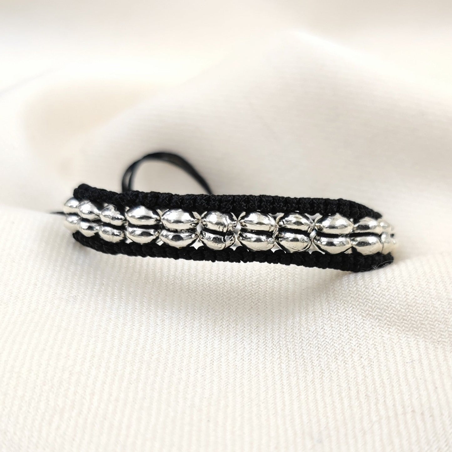 Silver Jewelry Bracelets by Jauhri 92.5 Silver - Thread Bracelet Manjeera