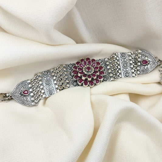 Silver Jewelry Necklace by Jauhri 92.5 Silver - Khil Kamal Choker