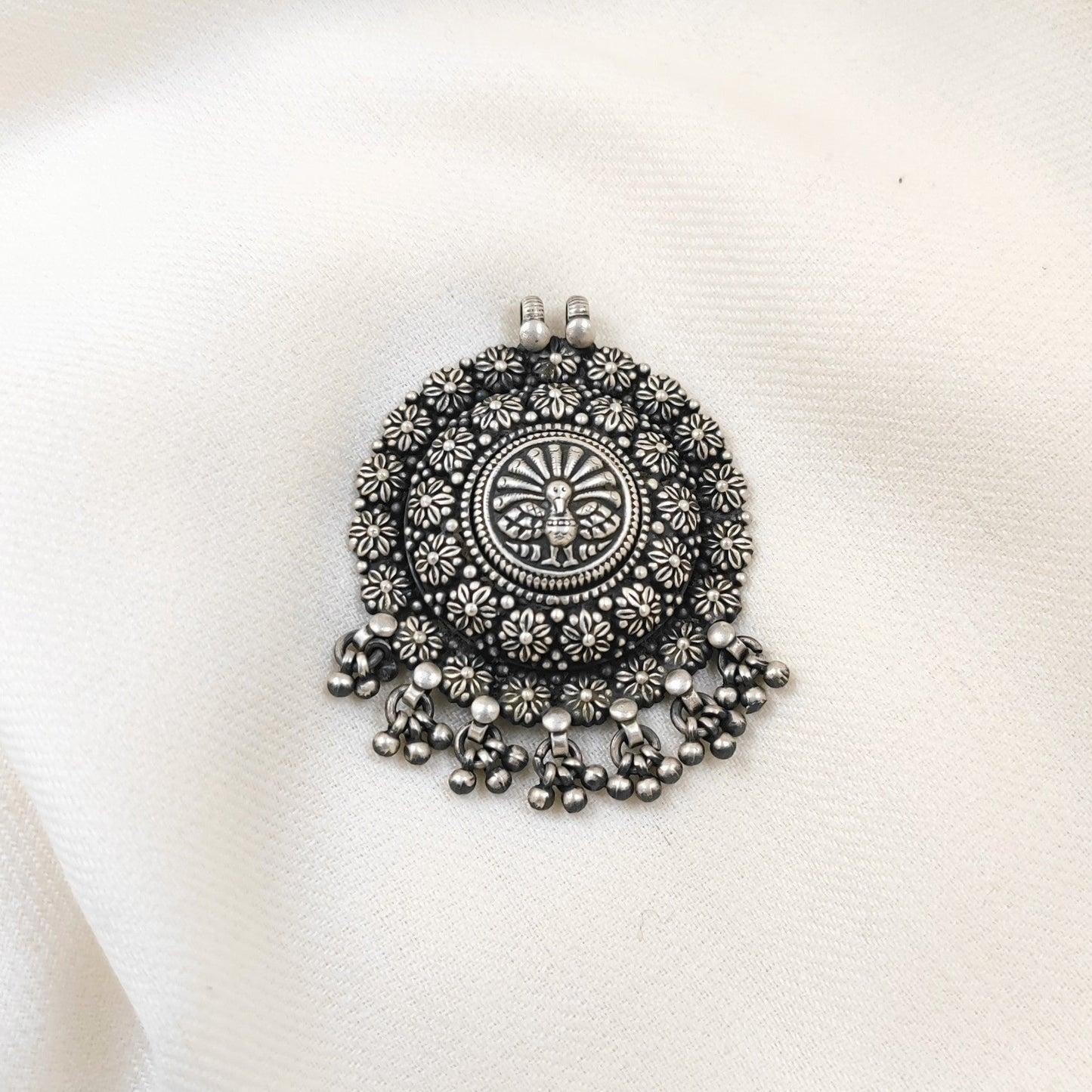 Silver Jewelry Pendant by Jauhri 92.5 Silver - Mayur Mukh Pendant
