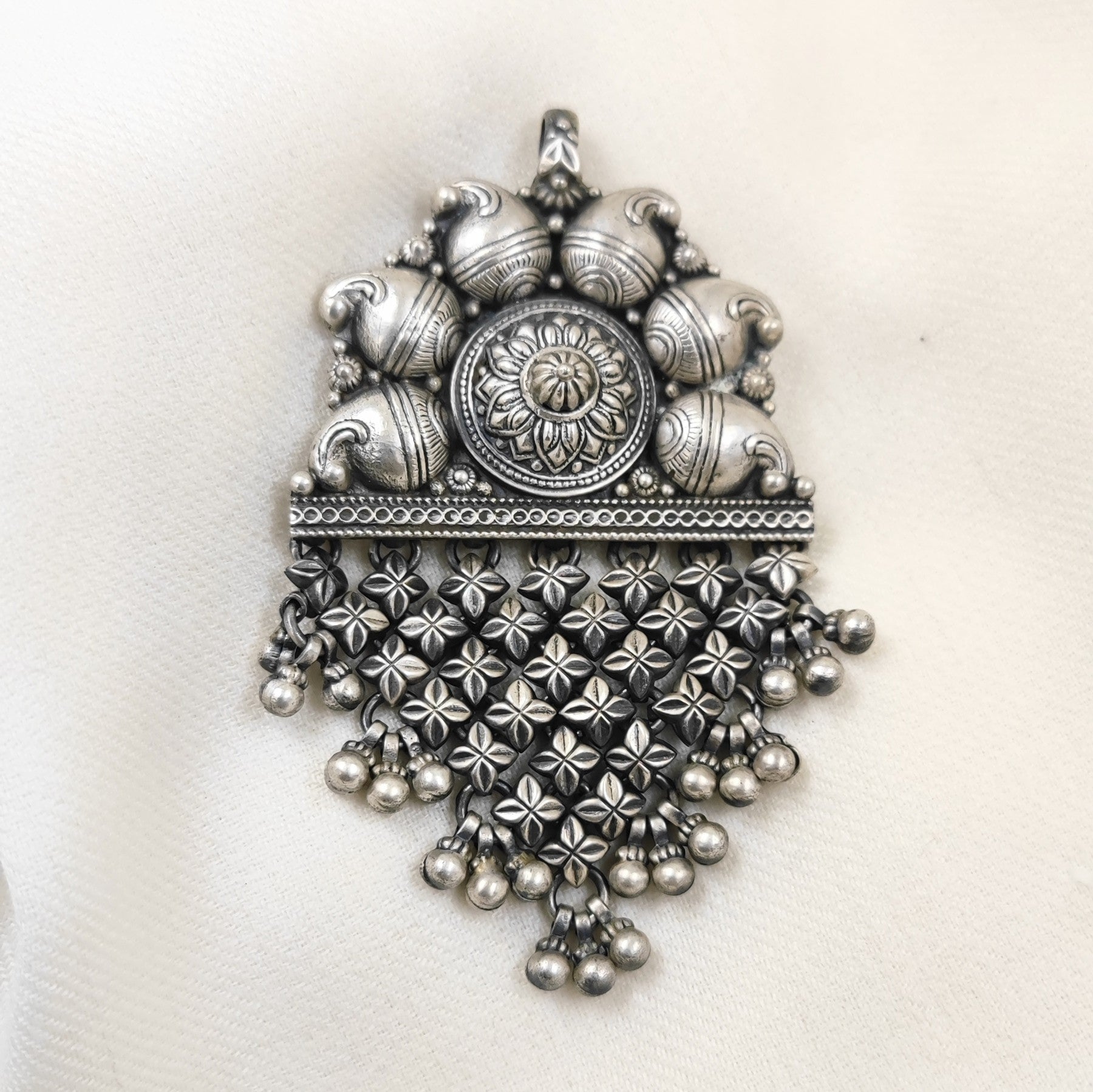 Silver Jewelry Pendant by Jauhri 92.5 Silver - Gumbad Parda Pendant