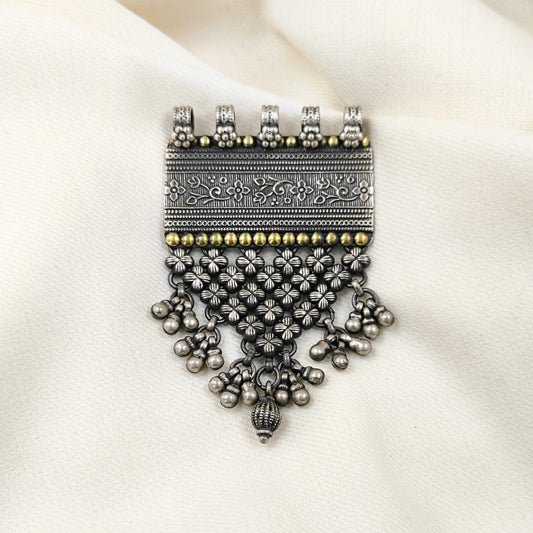 Silver Jewelry Pendant by Jauhri 92.5 Silver - Dual Toned Shakti Parda Pendant