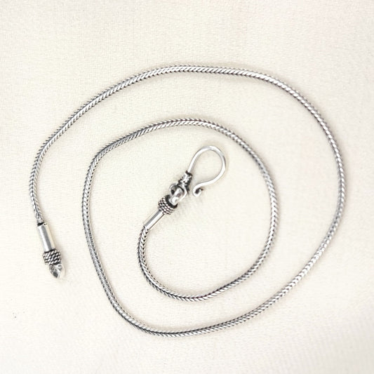 Silver Jewelry Chain by Jauhri 92.5 Silver - Snake Chain 16 Inch