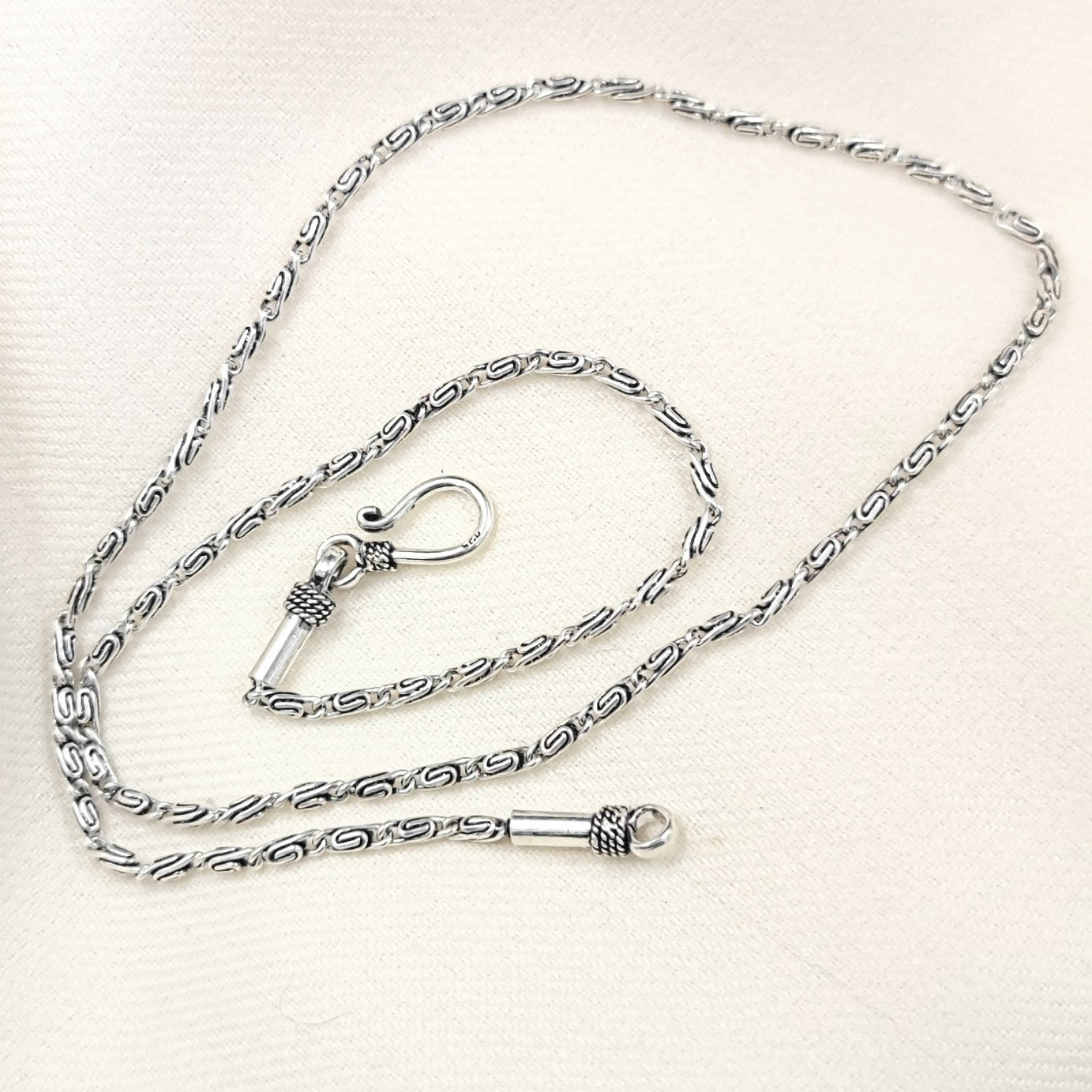 Silver Jewelry Chain by Jauhri 92.5 Silver - Cookie Connect Chain 20 Inch